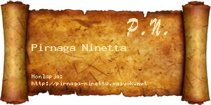 Pirnaga Ninetta névjegykártya